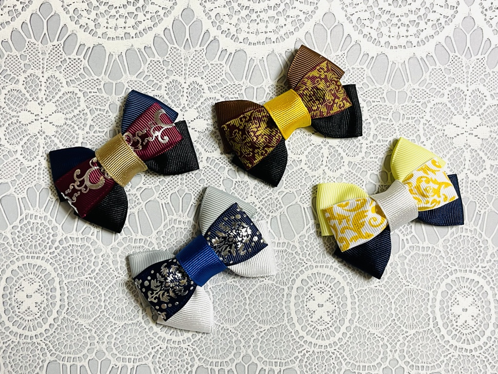中央ミニリボン(500円+金具)