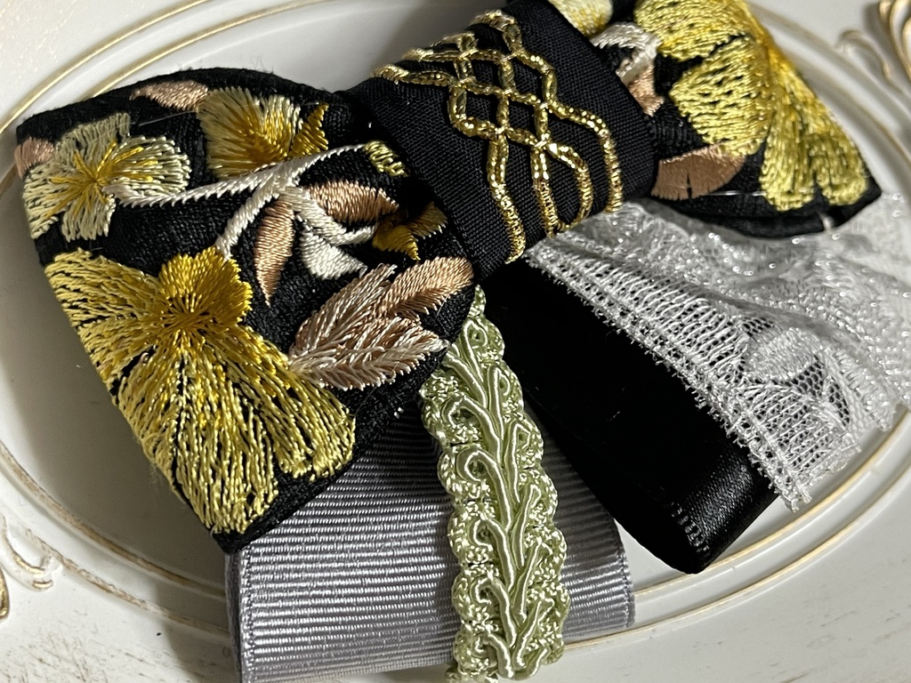 麻天狼刺繍リボン(1900円+金具)