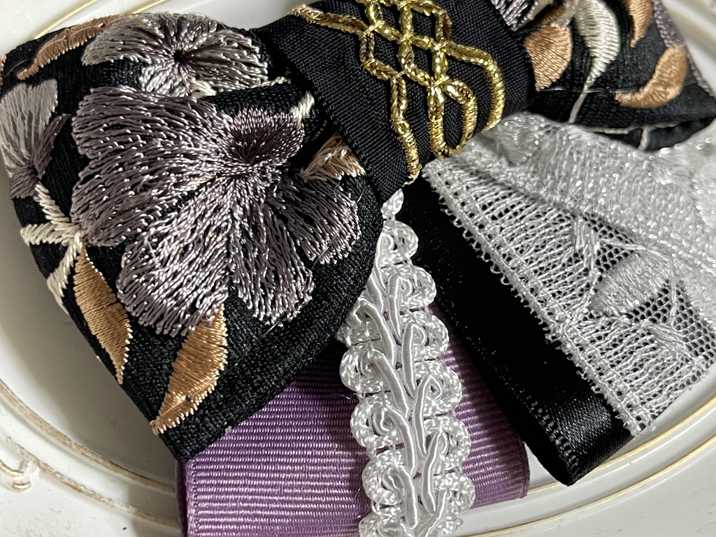 麻天狼刺繍リボン(1900円+金具)