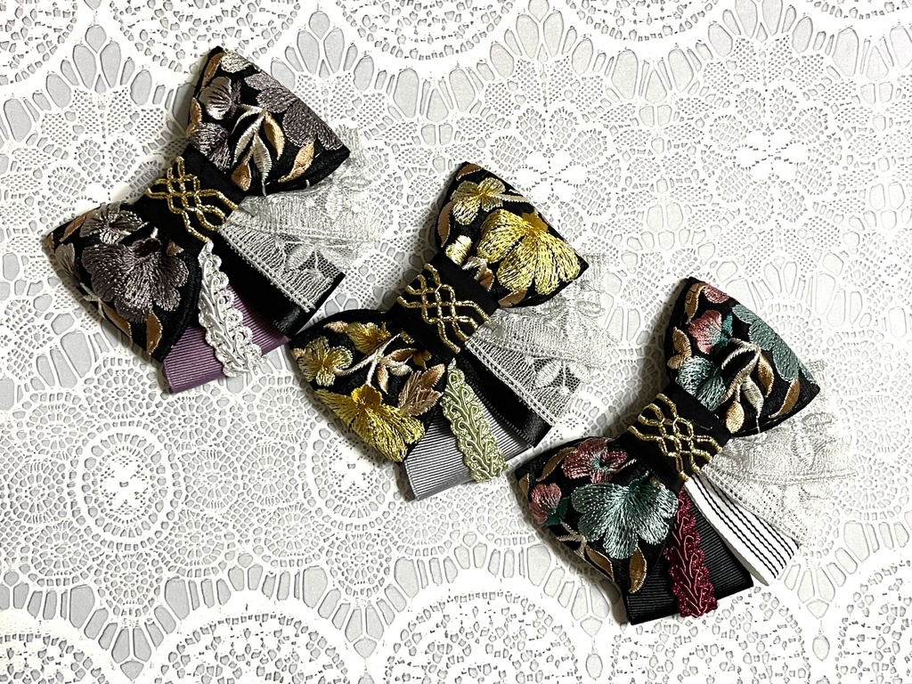 麻天狼刺繍リボン(1900円+金具)