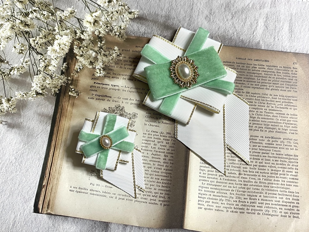 中央と南のみ❣️1200円 白まほ正装イメージ🎀(1500円+金具)