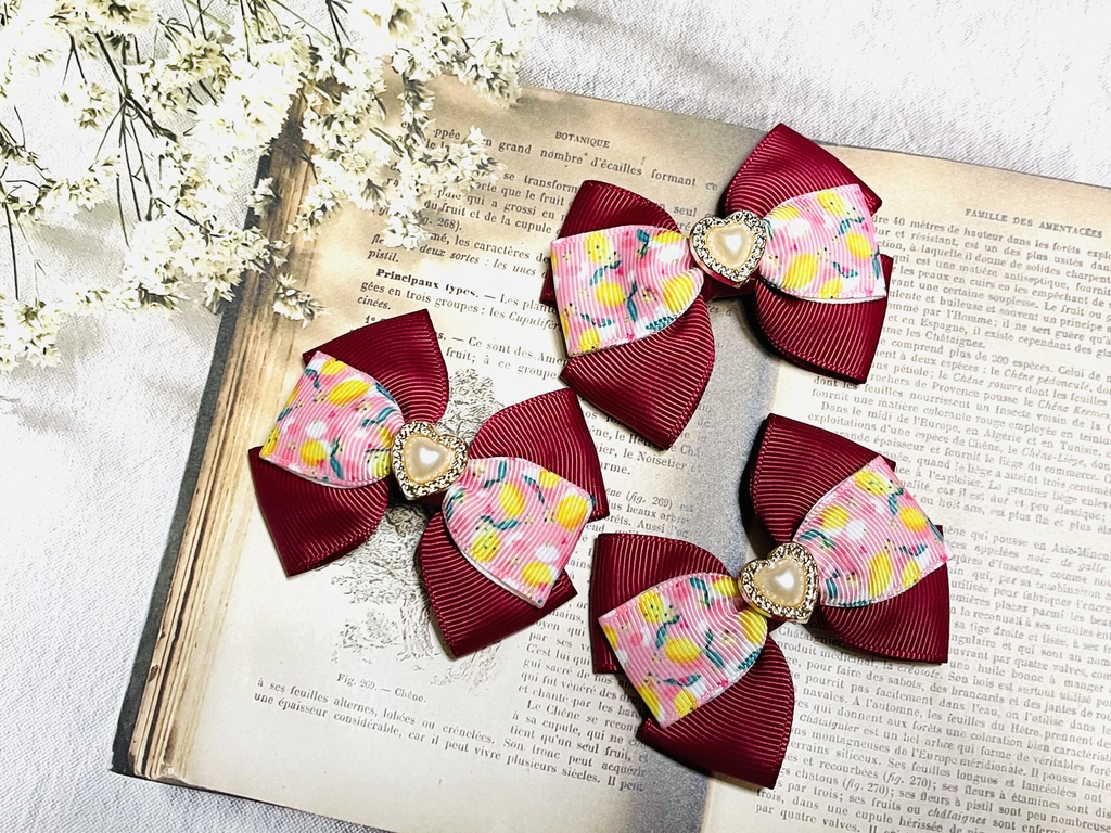 ⭐︎一燐レモンミニリボン(300円+金具)