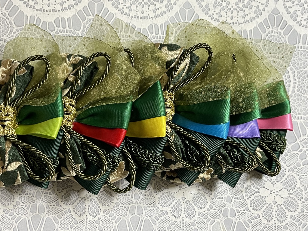 江イメージ刺繍リボン(1900円+金具)