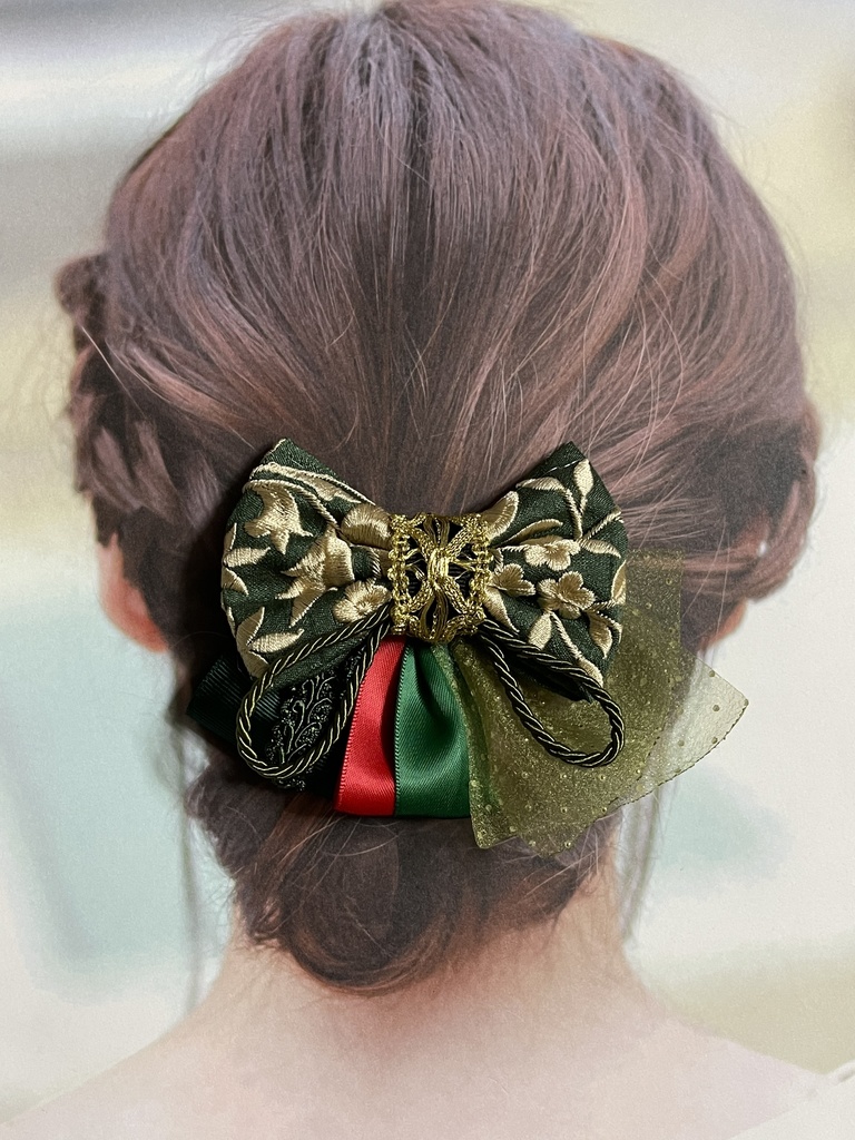 江イメージ刺繍リボン(1900円+金具)