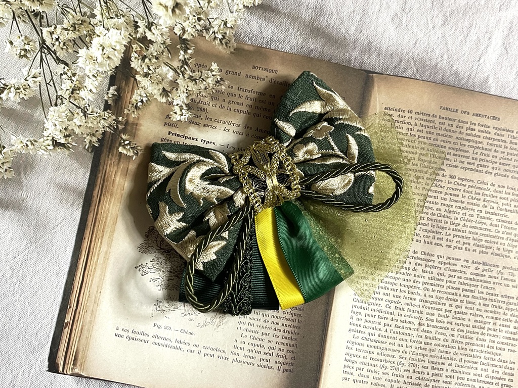 江イメージ刺繍リボン(1900円+金具)