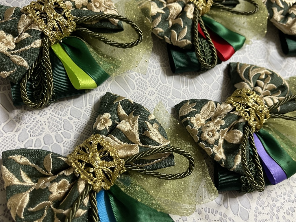 江イメージ刺繍リボン(1900円+金具)