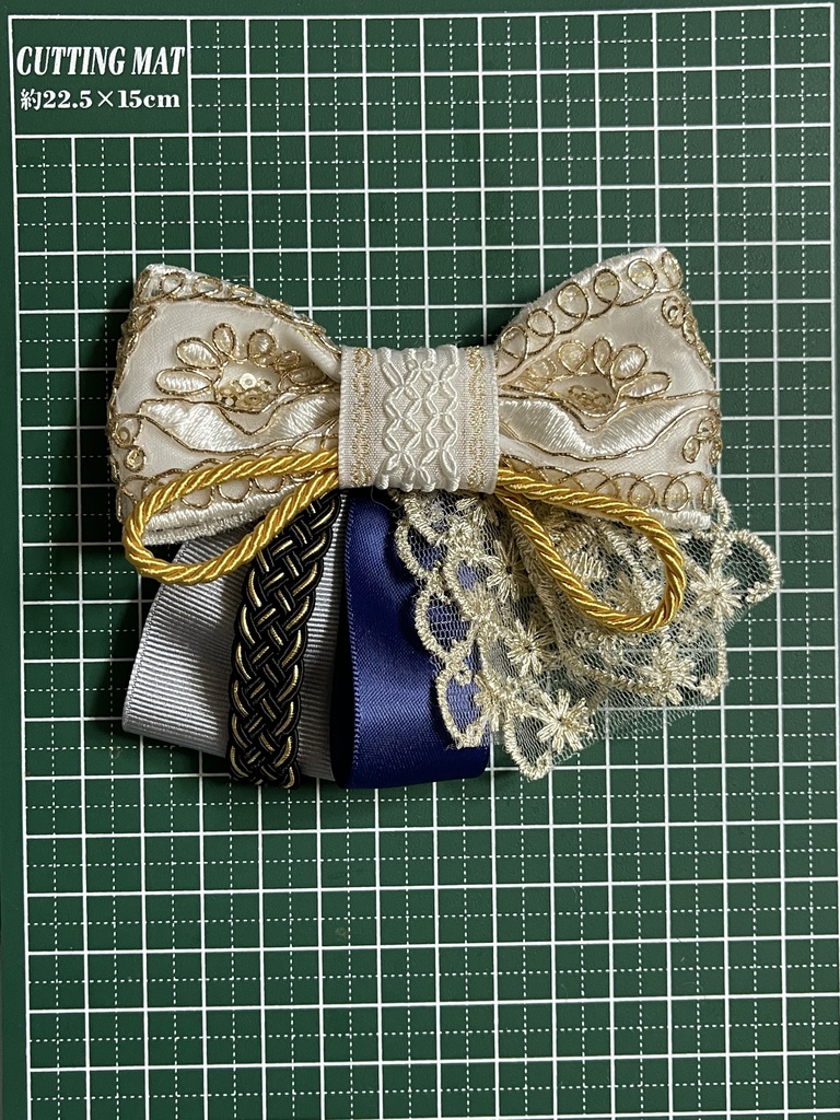 三日月・鶴丸リボン(1700円+金具)