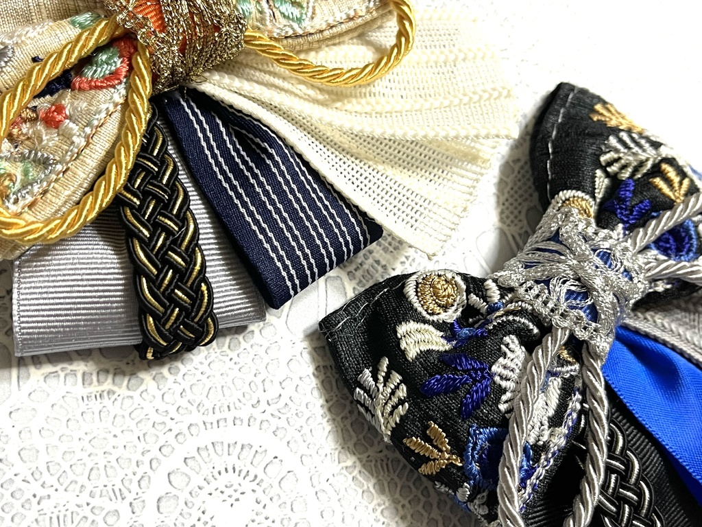 山姥切国広・山姥切長義(1900円+金具)インド刺繍リボン