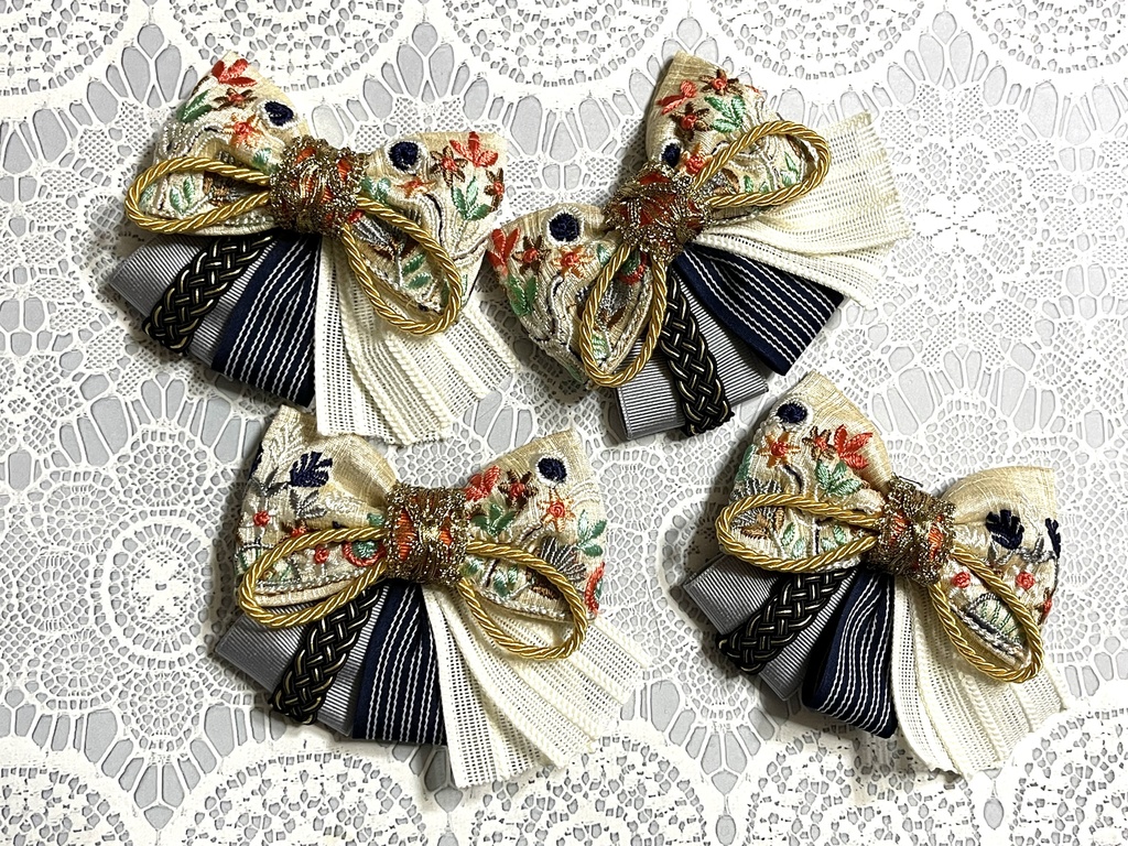 山姥切国広・山姥切長義(1900円+金具)インド刺繍リボン