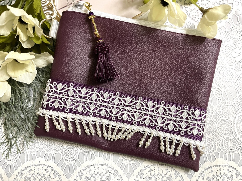 国カラーポーチ(箒チャーム付き)