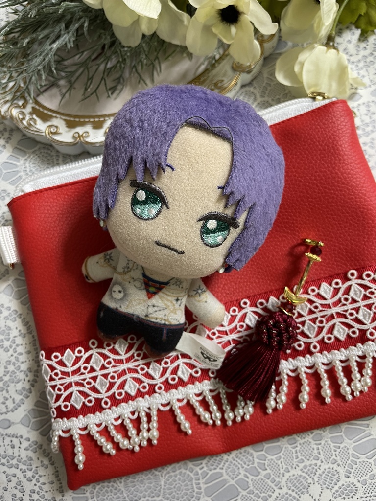 国カラーポーチ(箒チャーム付き)