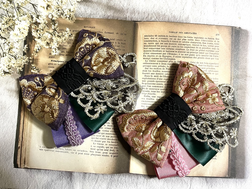 雨さん雲さんリボン(1900円+金具)