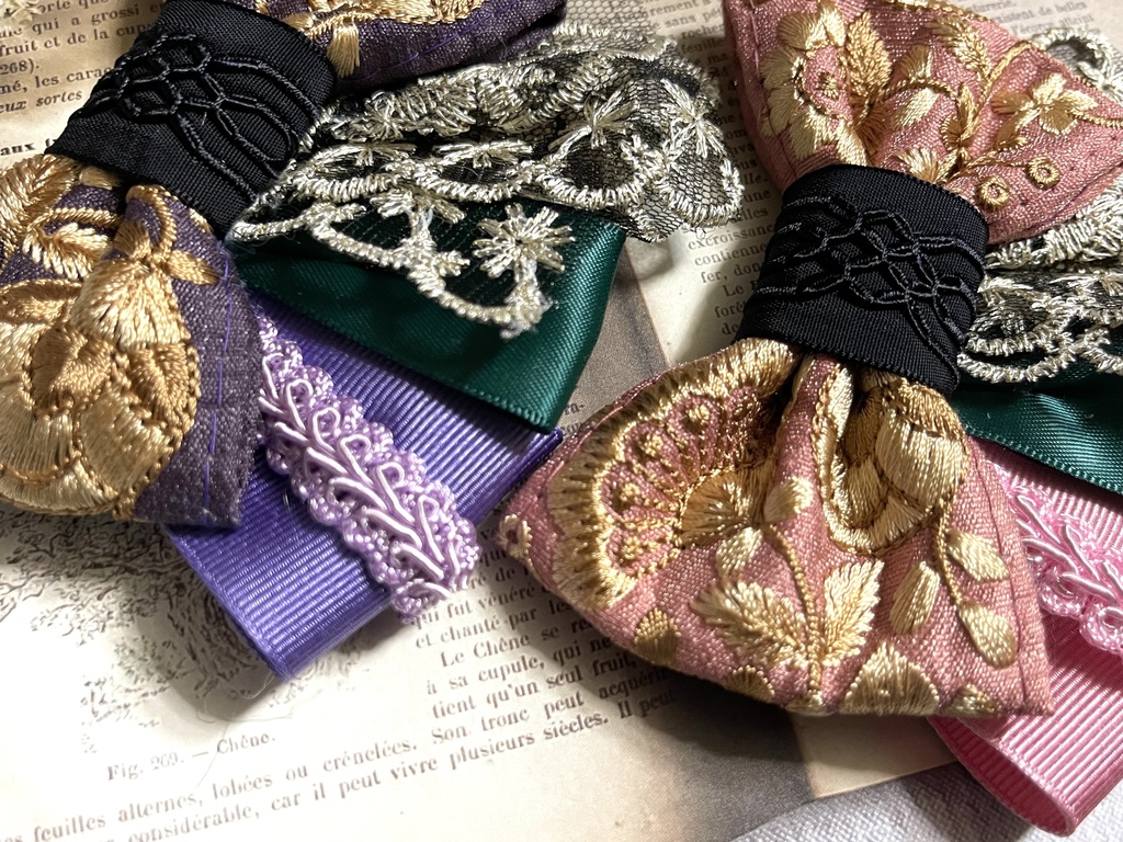 雨さん雲さんリボン(1900円+金具)