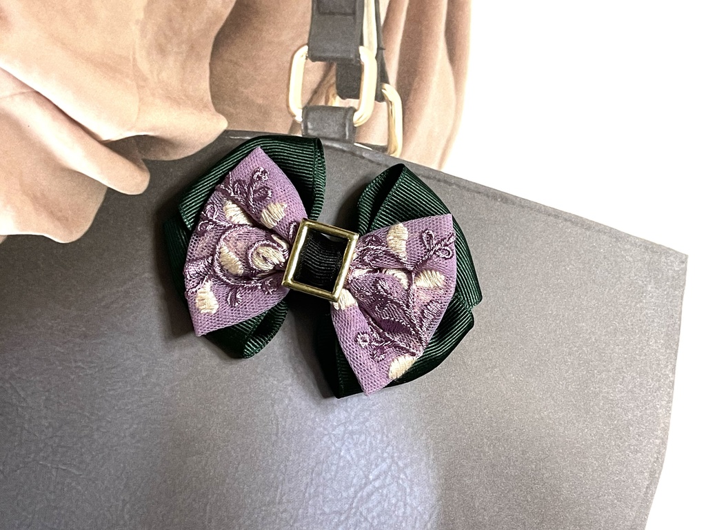 雨さん雲さんころりんリボン(900円+金具)