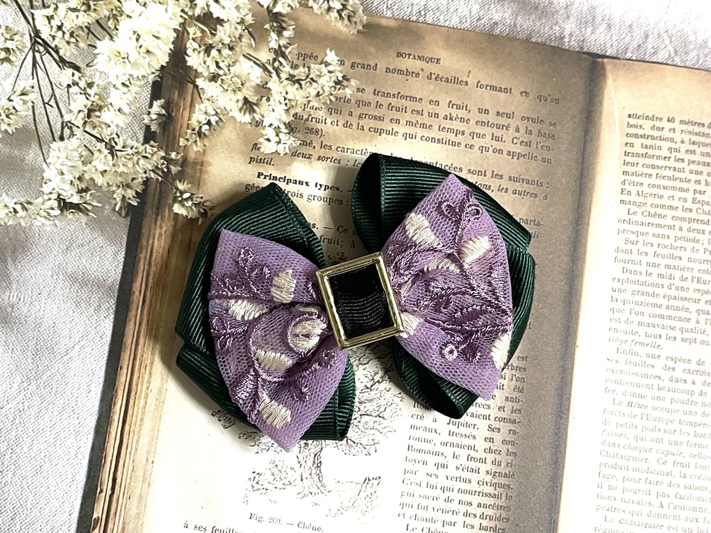 雨さん雲さんころりんリボン(900円+金具)