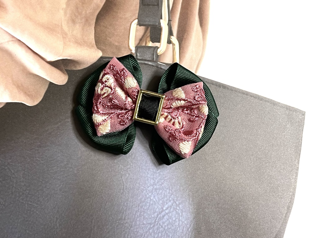 雨さん雲さんころりんリボン(900円+金具)