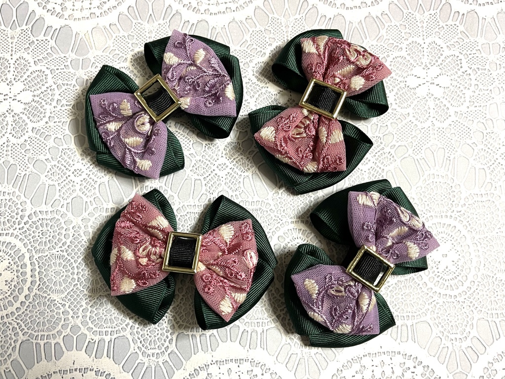 雨さん雲さんころりんリボン(900円+金具)