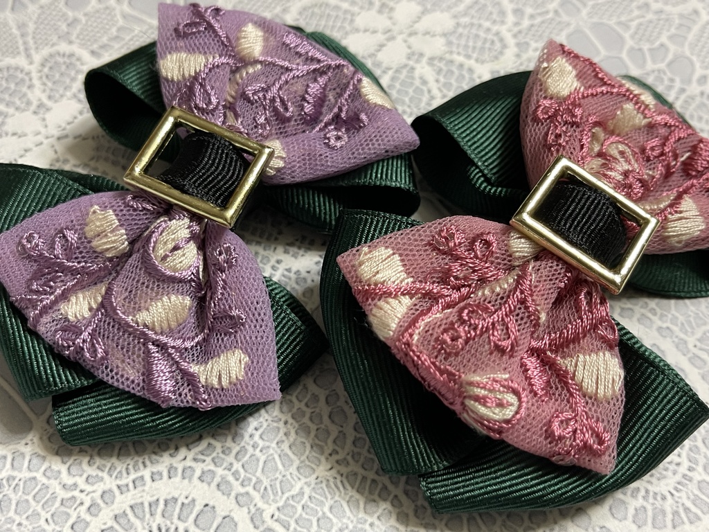 雨さん雲さんころりんリボン(900円+金具)