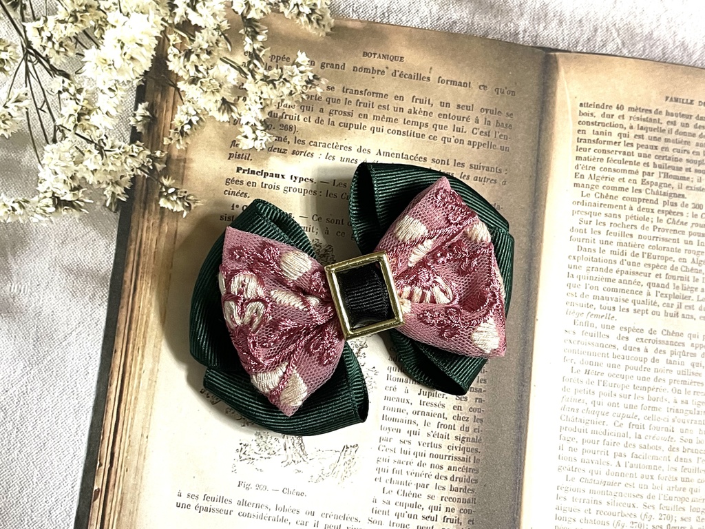 雨さん雲さんころりんリボン(900円+金具)