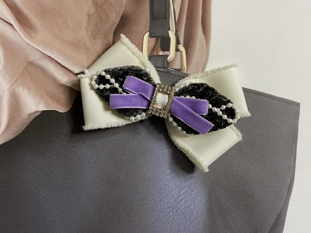 冬の麻天狼リボン(1200円+金具)