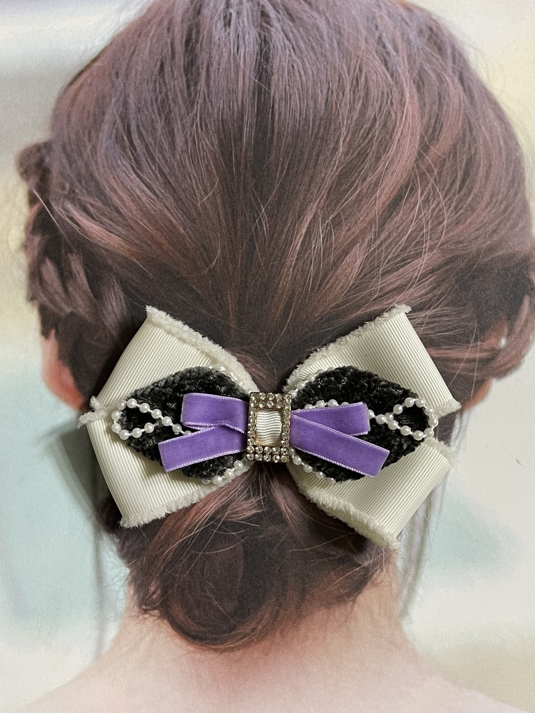 冬の麻天狼リボン(1200円+金具)