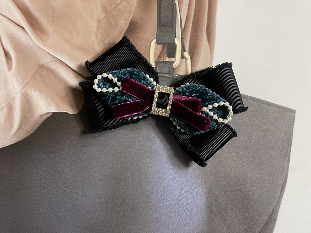 冬の麻天狼リボン(1200円+金具)