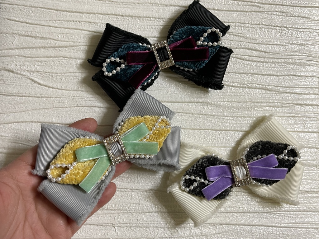 冬の麻天狼リボン(1200円+金具)