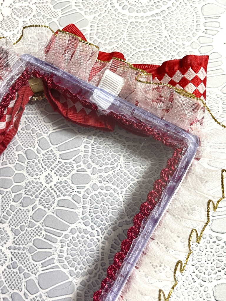 市松硬質デコケース◇◆(B7・ブロマイドサイズ)