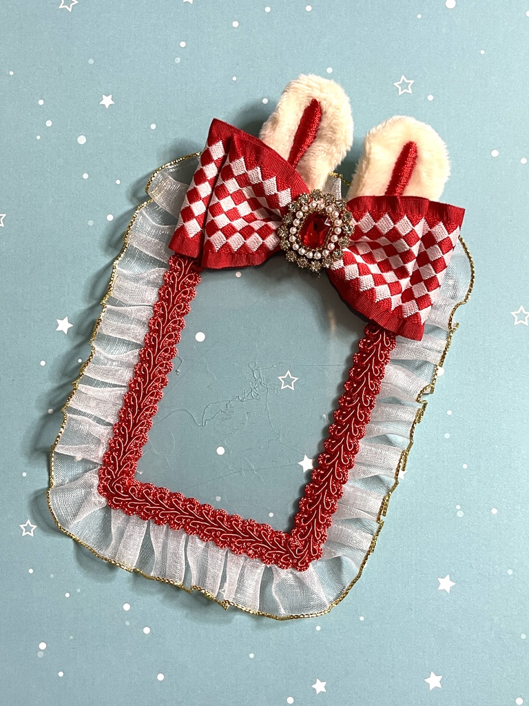 うさ耳🐰硬質デコケース(B8・トレカサイズ)