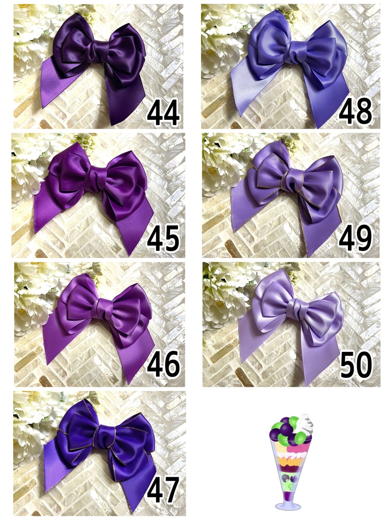 26〜55🎀推しカラーリボン(金具のメッセージ下さい)