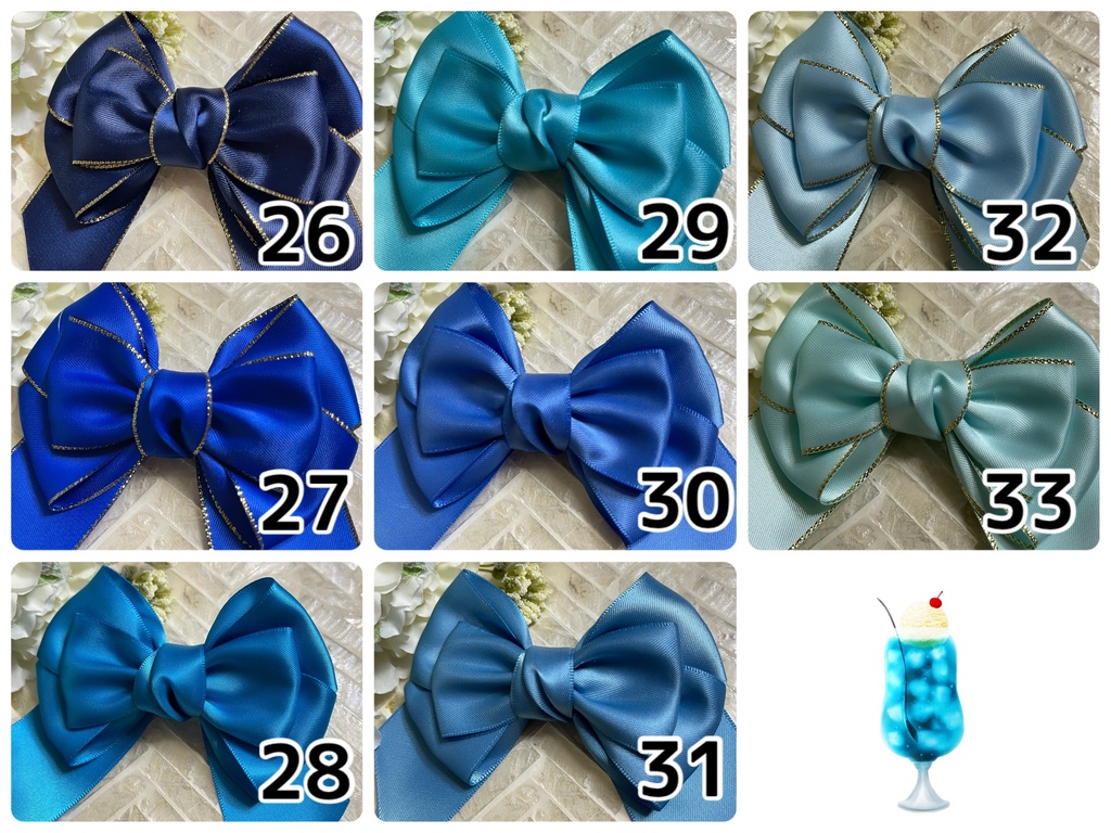 26〜55🎀推しカラーリボン(金具のメッセージ下さい)