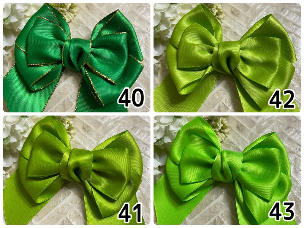 26〜55🎀推しカラーリボン(金具のメッセージ下さい)