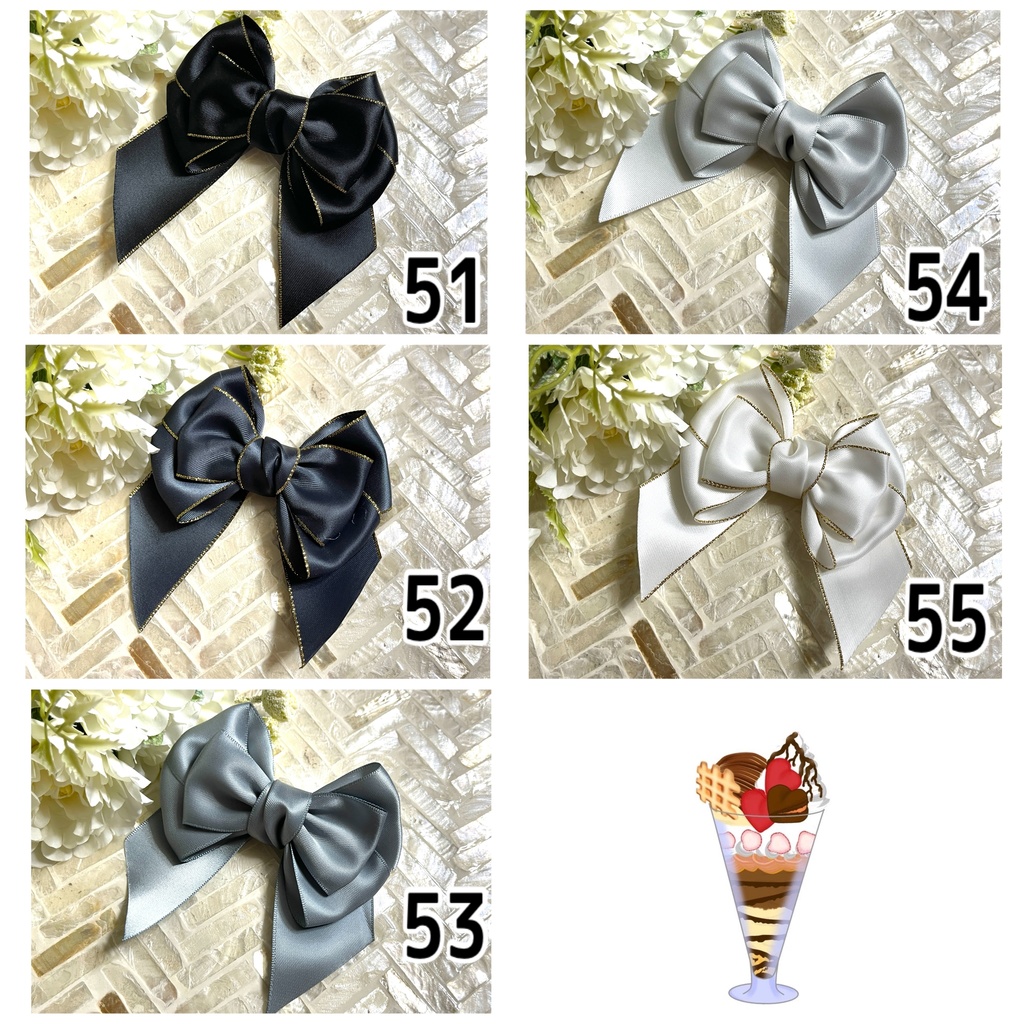 26〜55🎀推しカラーリボン(金具のメッセージ下さい)