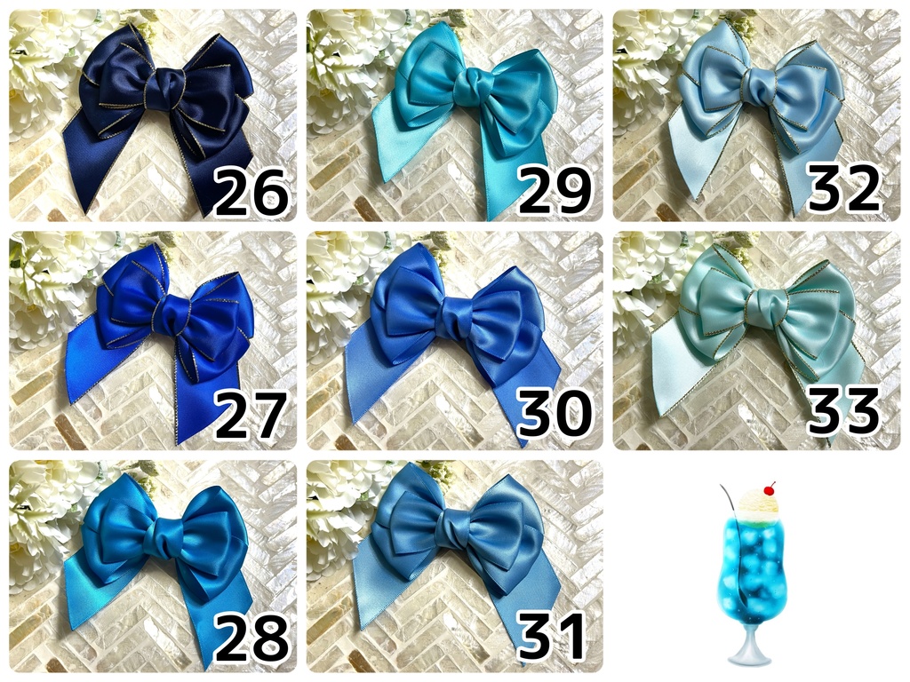 26〜55🎀推しカラーリボン(金具のメッセージ下さい)