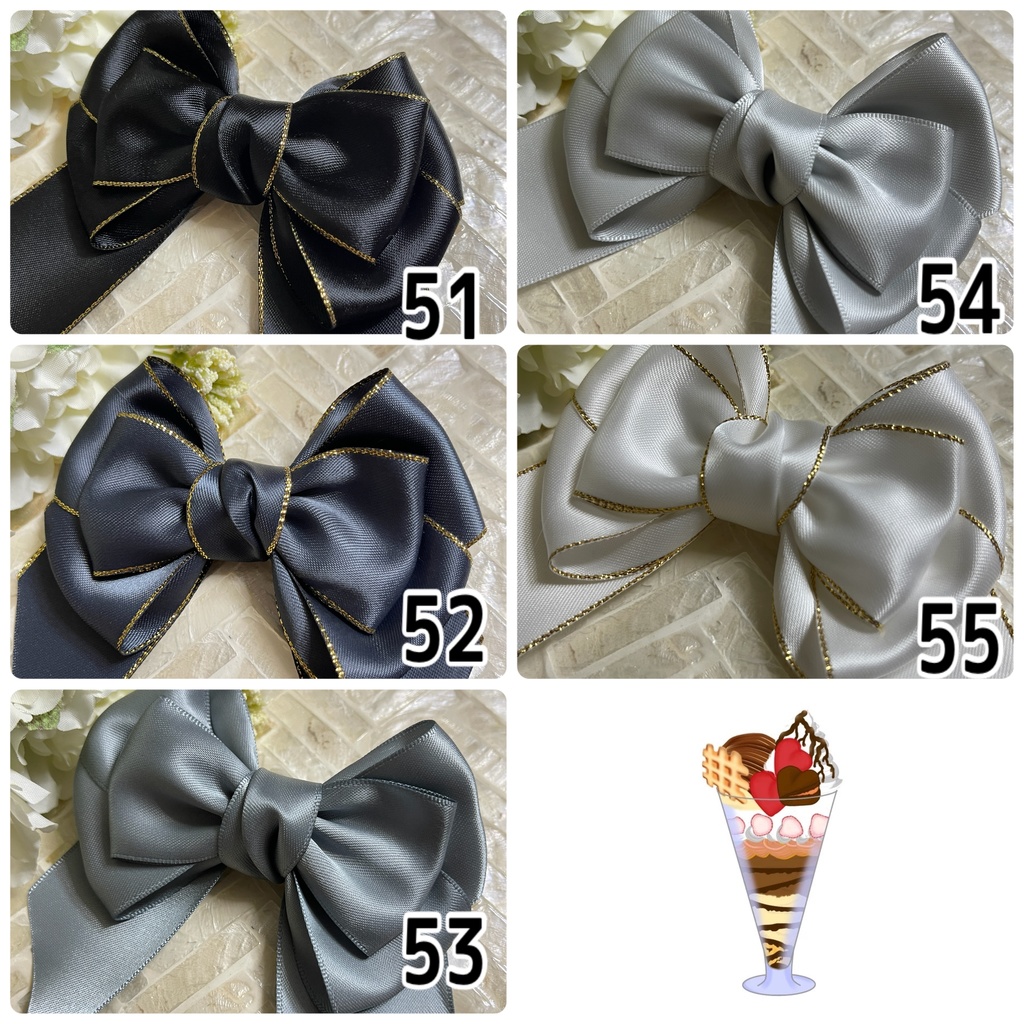 26〜55🎀推しカラーリボン(金具のメッセージ下さい)