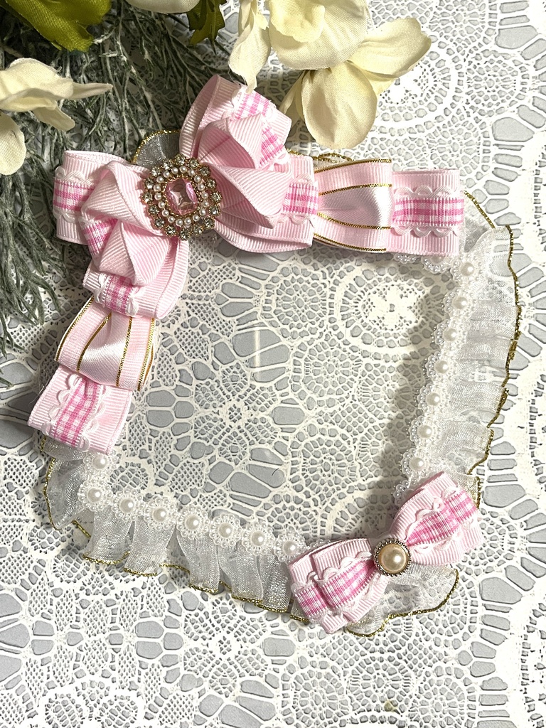 真四角硬質デコケース(ギンガムチェック)