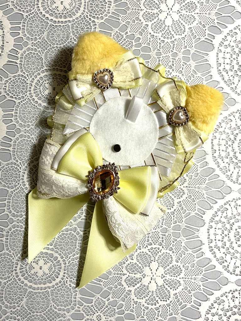 ネコミミロゼット(🤍白バージョン)