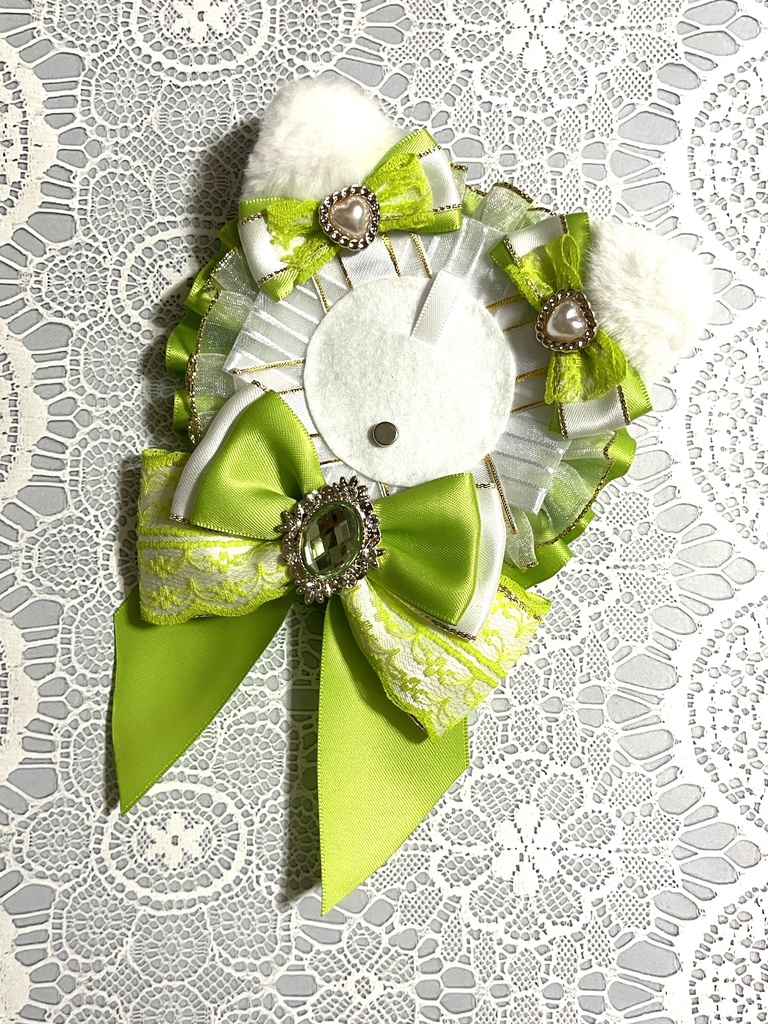 ネコミミロゼット(🤍白バージョン)