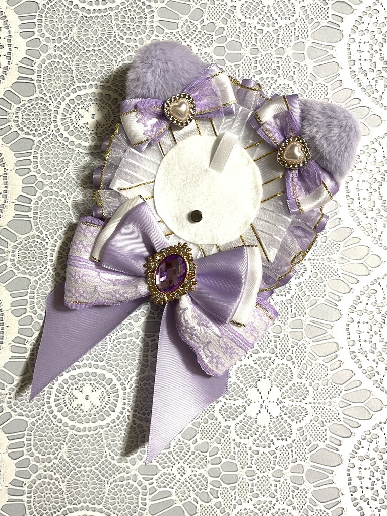 ネコミミロゼット(🤍白バージョン)