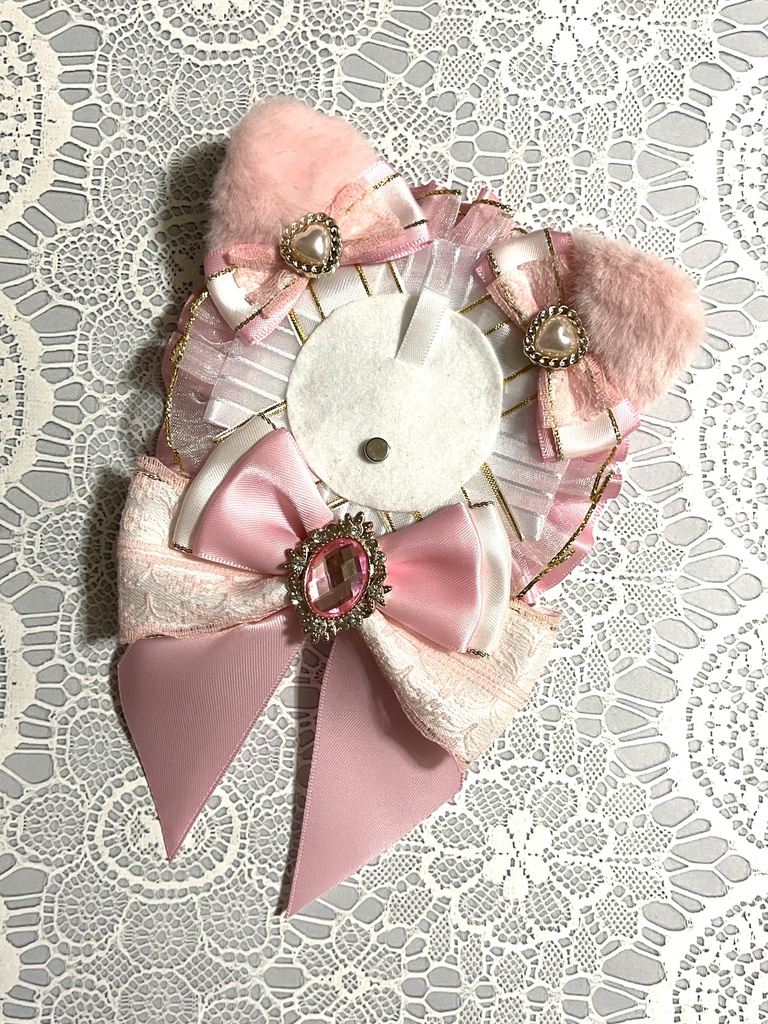 ネコミミロゼット(🤍白バージョン)