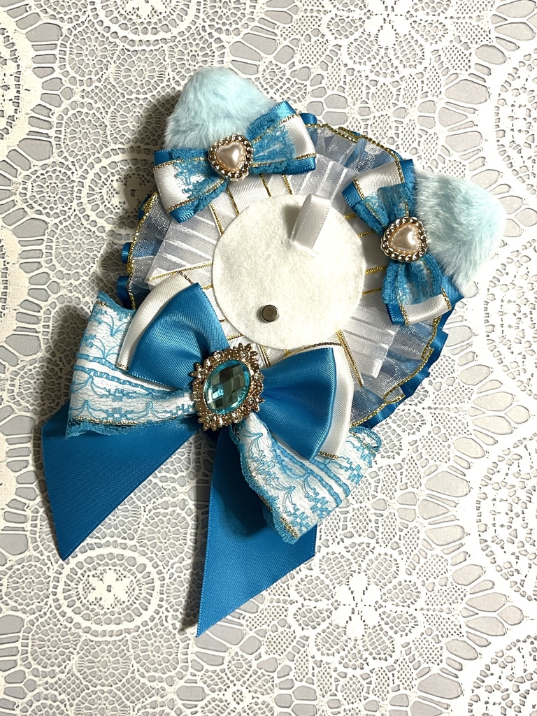 ネコミミロゼット(🤍白バージョン)