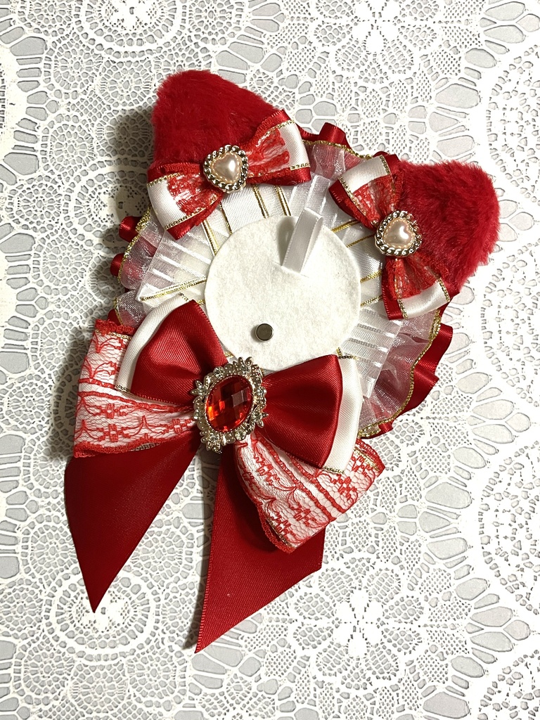 ネコミミロゼット(🤍白バージョン)