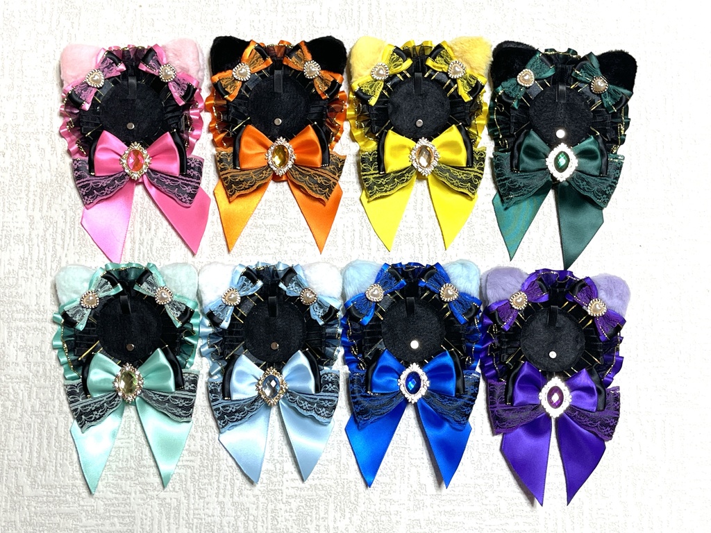 ネコミミロゼット(🖤黒バージョン)