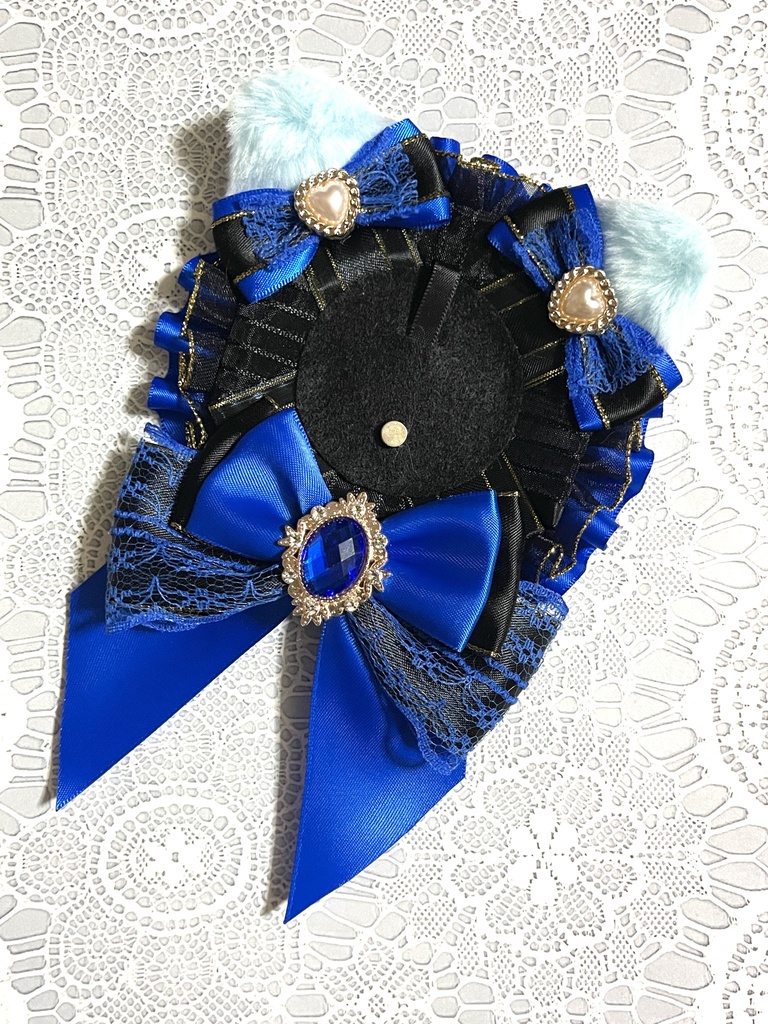 ネコミミロゼット(🖤黒バージョン)