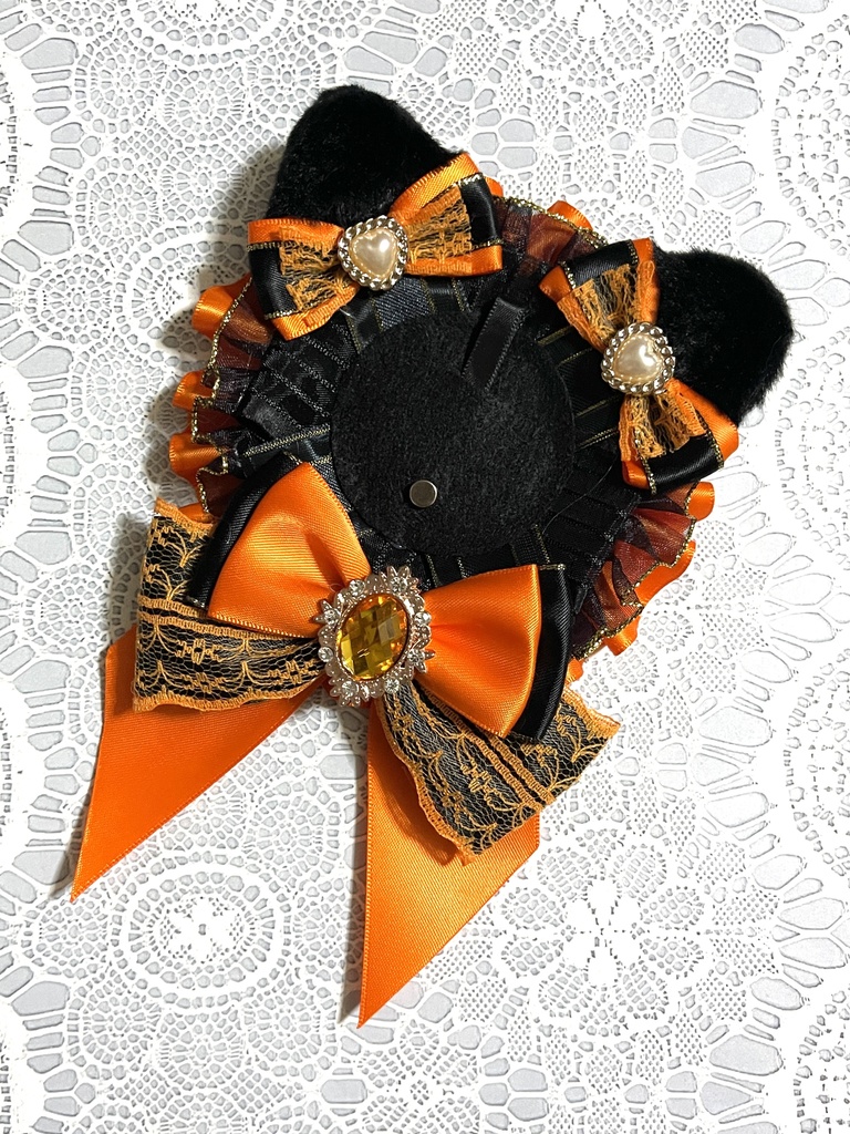 ネコミミロゼット(🖤黒バージョン)