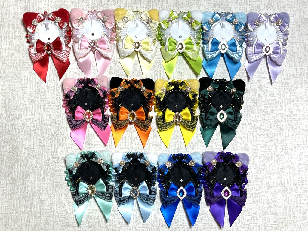 ネコミミロゼット(🖤黒バージョン)