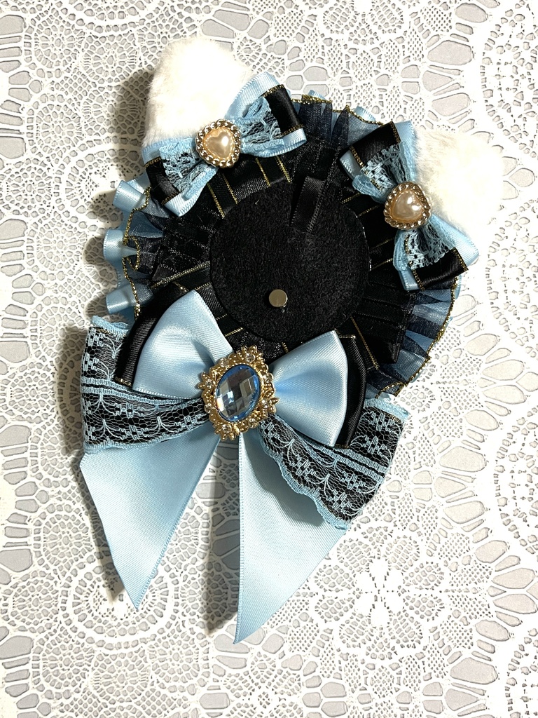 ネコミミロゼット(🖤黒バージョン)