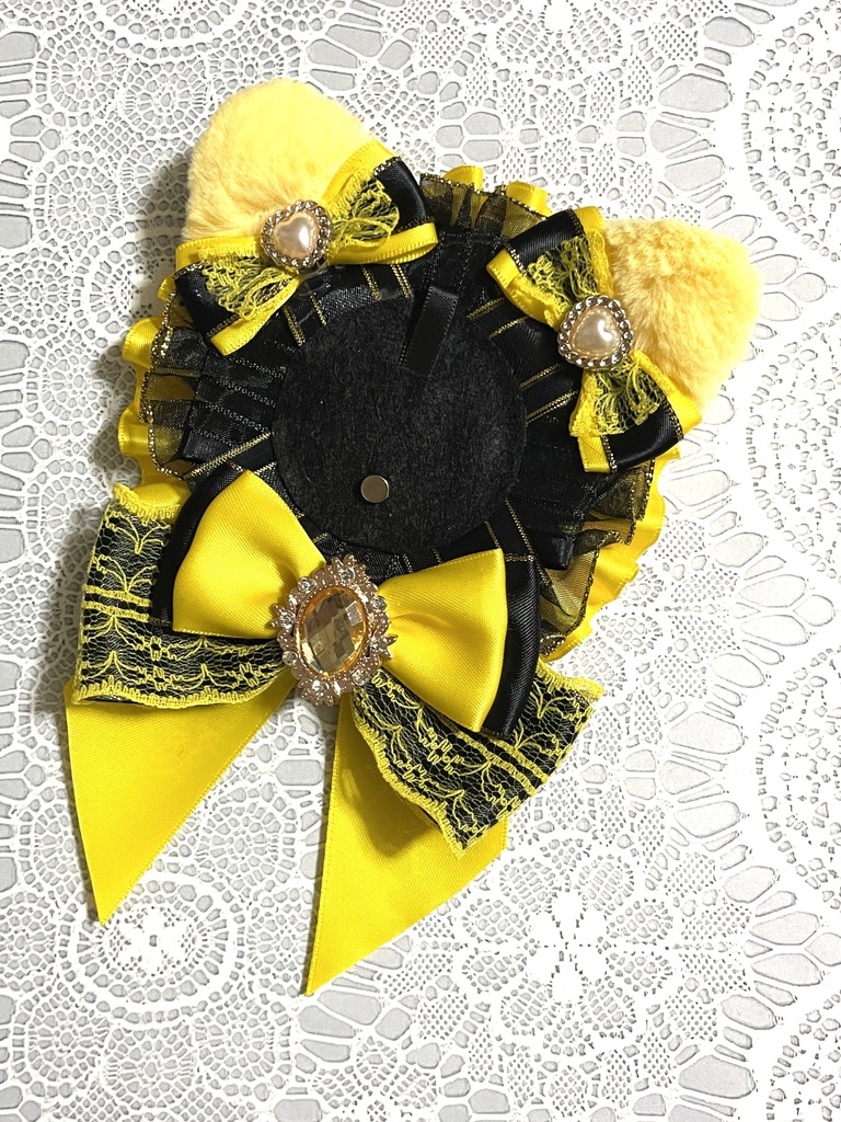 ネコミミロゼット(🖤黒バージョン)