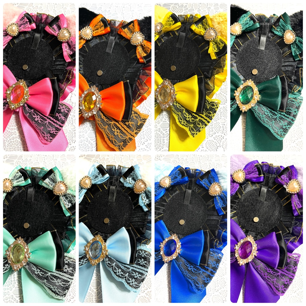 ネコミミロゼット(🖤黒バージョン)