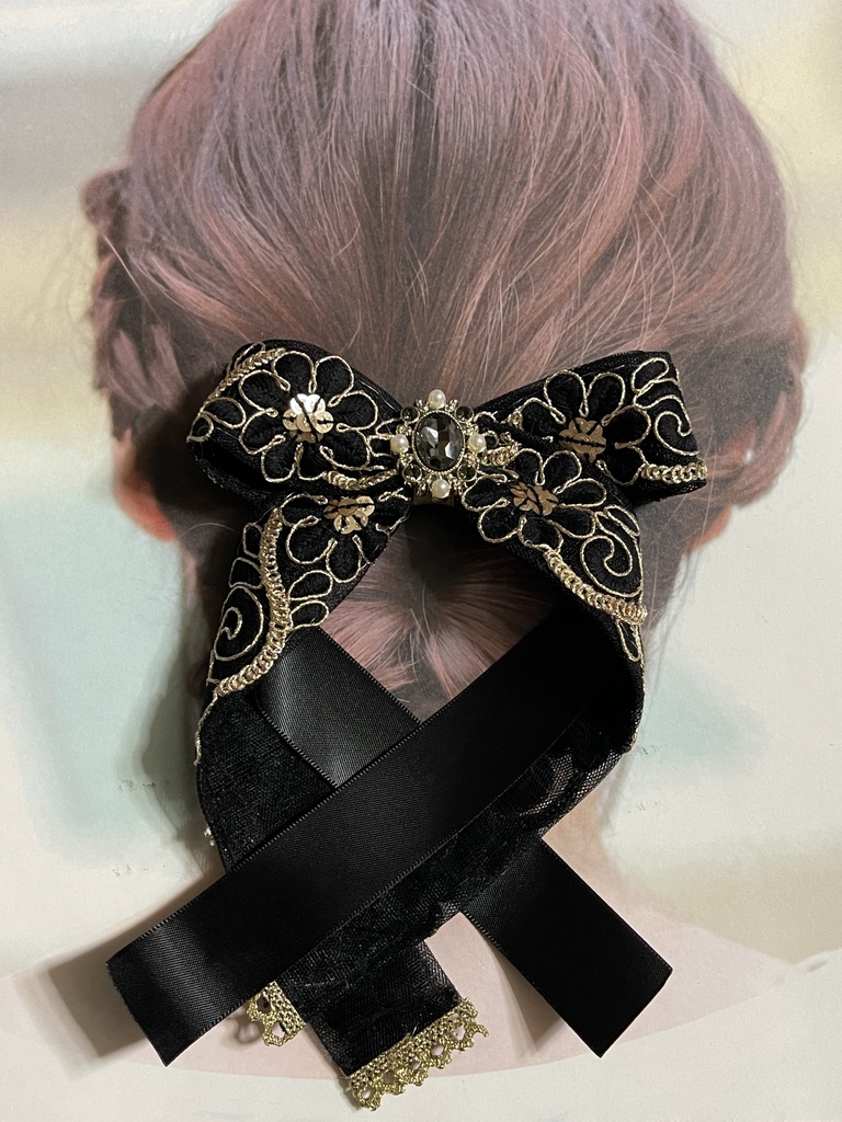 インド刺繍オリジナルリボン(900円+金具)